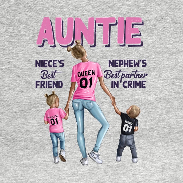 Auntie Niece’s Best Friend Nephew’s Best Partner In Crime Shirt Auntie Shirt, Aunt Gift by Bruna Clothing